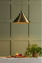 Laura Ashley Rufus Grande Pendant Antique Brass